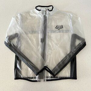 Fox Racing Clear PVC Rain Jacket Women’s XS Streetwear Festival Moto Style